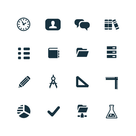 education icons set on white backgroundのイラスト素材