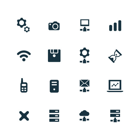 device icons set on white backgroundのイラスト素材