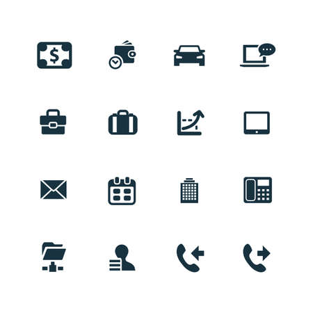 corporate icons set on white backgroundのイラスト素材