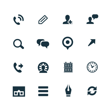 company icons set on white backgroundのイラスト素材