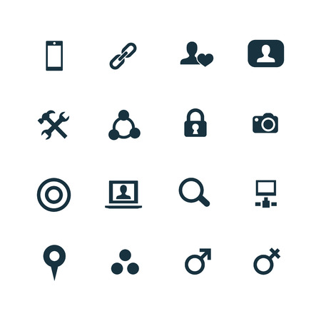 social media icons set on white backgroundのイラスト素材