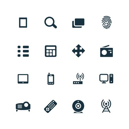 device icons set on white backgroundのイラスト素材