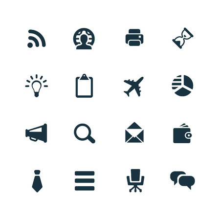 corporate icons set on white backgroundのイラスト素材