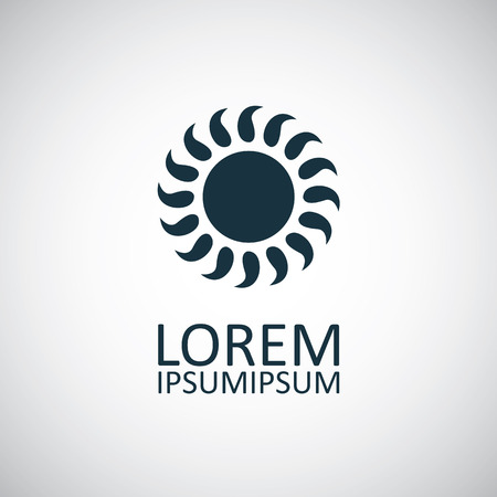 sun icon, isolated, black on the white background. Vectorのイラスト素材
