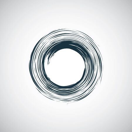 abstract circle icon, isolated, black on the white background. Vectorのイラスト素材