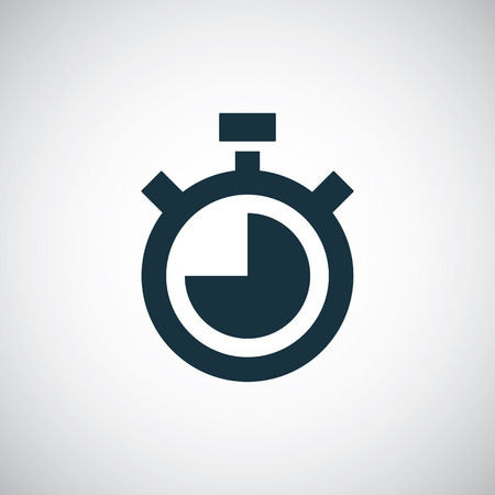 timer icon, isolated, black on the white background. Vectorのイラスト素材
