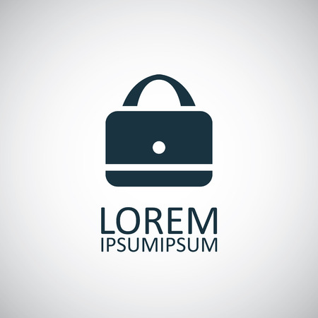 purse icon, isolated, black on the white background. Vectorのイラスト素材