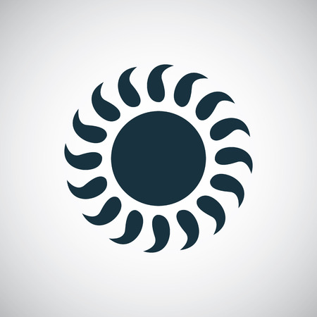 sun icon, isolated, black on the white background. Vectorのイラスト素材
