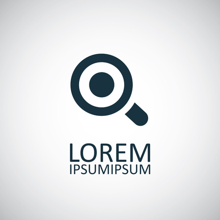 magnifier eye icon, isolated, black on the white background. Vectorのイラスト素材