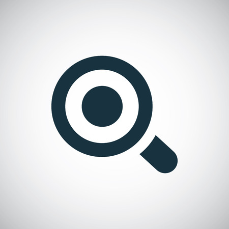 magnifier eye icon, isolated, black on the white background. Vectorのイラスト素材