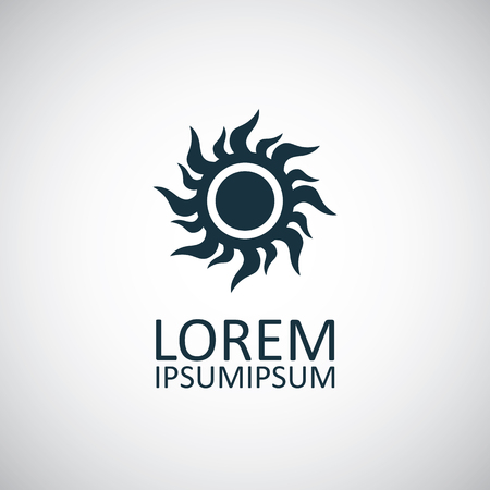 sun icon, isolated, black on the white background. Vectorのイラスト素材