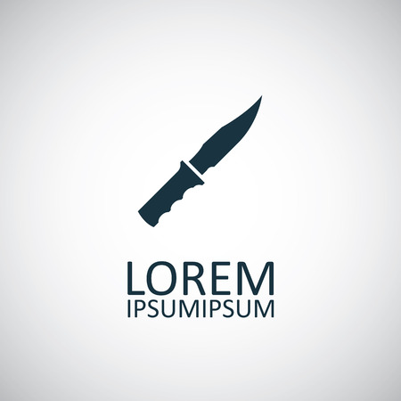 knife icon, isolated, black on the white background. Vectorのイラスト素材