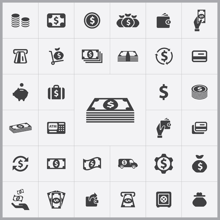 money icons universal set for web and mobileのイラスト素材