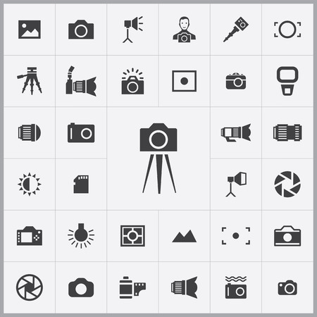 photography icons universal set for web and mobileのイラスト素材