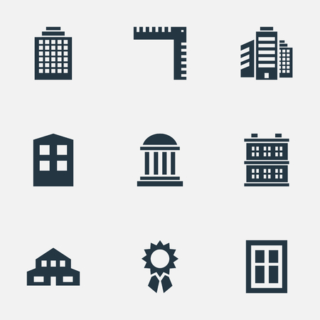 Vector Illustration Set Of Simple Structure Icons Elements