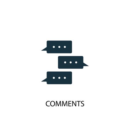Comments icon. Simple element illustration. Comments concept symbol design. Can be used for web and mobile.のイラスト素材