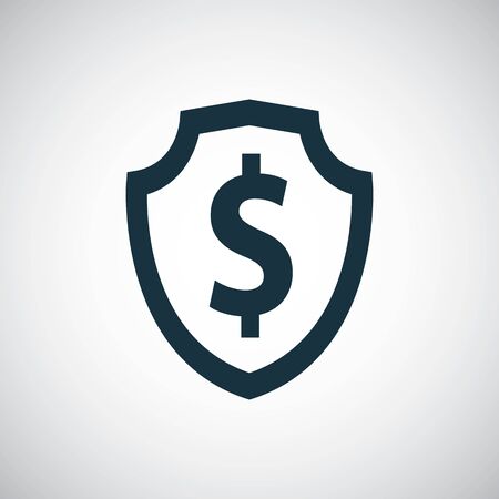 shield dollar iconのイラスト素材