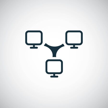 computer network icon trendy simple concept symbol designのイラスト素材