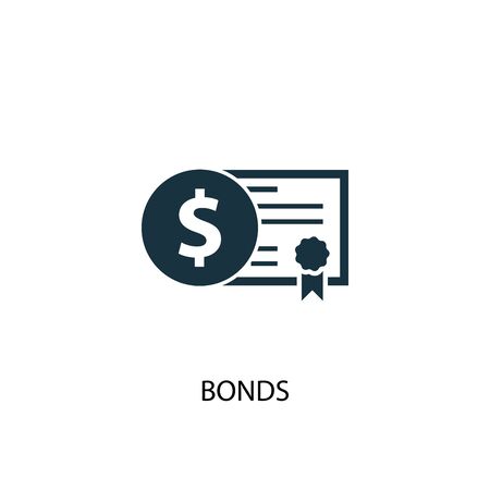 Bonds icon. Simple element illustration. Bonds concept symbol design. Can be used for webのイラスト素材
