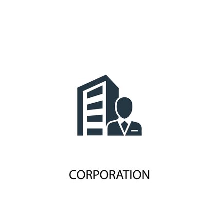 corporation icon. Simple element illustration. corporation concept symbol design. Can be used for web and mobile.のイラスト素材