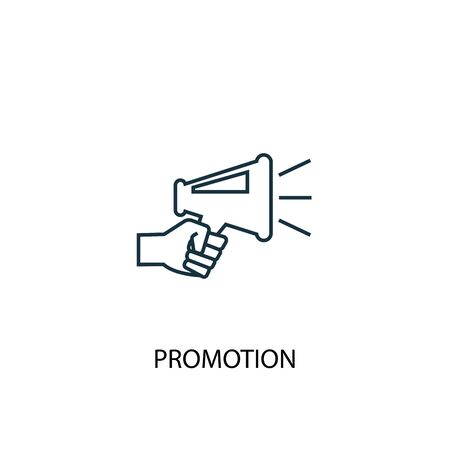 Promotion concept line icon. Simple element illustration. Promotion concept outline symbol design. Can be used for web and mobile UIのイラスト素材
