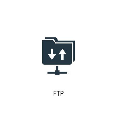 FTP icon. Simple element illustration. FTP concept symbol design. Can be used for web and mobile.のイラスト素材