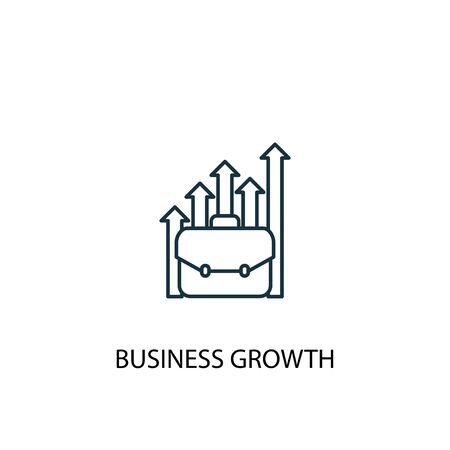 business growth concept line icon. Simple element illustration. business growth concept outline symbol design. Can be used for web and mobile UIのイラスト素材