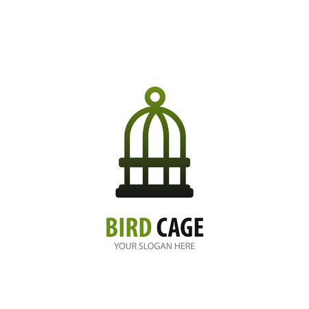 Bird cage logo for business company. Simple Bird cage logotype idea designのイラスト素材
