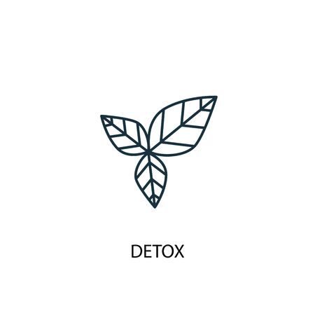 detox concept line icon. Simple element illustration. detox concept outline symbol design. Can be used for web and mobileのイラスト素材