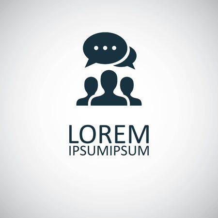 discussion icon. trendy simple symbol concept templateのイラスト素材