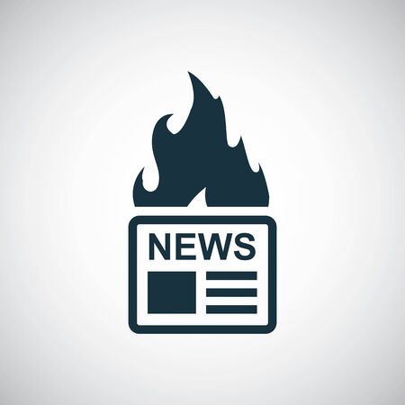 hot news icon, on white background.のイラスト素材