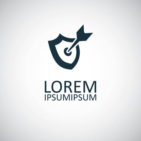 shield arrow target icon. for web and UI on white backgroundのイラスト素材