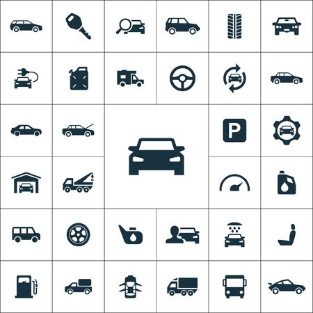 auto icons universal set for web and mobile.のイラスト素材