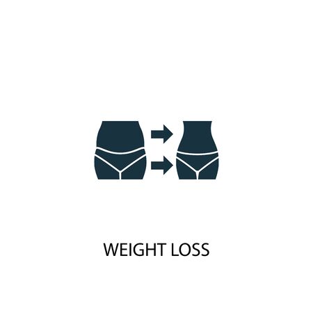 weight loss icon. Simple element illustration. weight loss concept symbol design. Can be used for webのイラスト素材