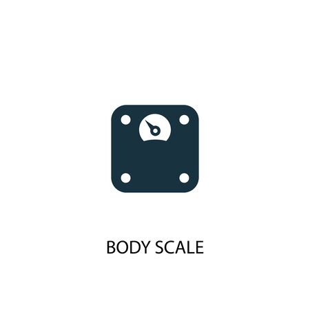 body scale icon. Simple element illustration. body scale concept symbol design. Can be used for webのイラスト素材