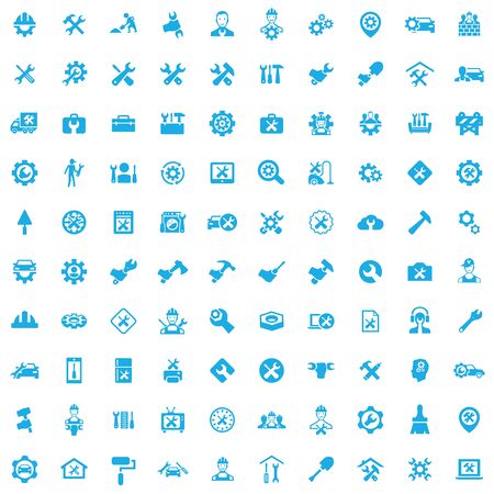 repair 100 icons universal set for web and UI.のイラスト素材