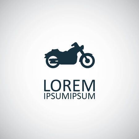 motorcycle icon, on white background.のイラスト素材