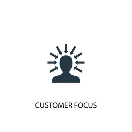 customer focus icon. Simple element illustration. customer focus concept symbol design. Can be used for web and mobile.のイラスト素材