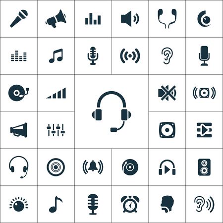 audio icons universal set for web and mobileのイラスト素材