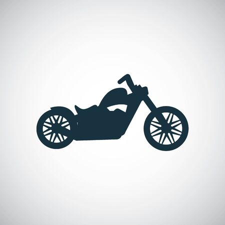 motorcycle icon, on white background.のイラスト素材