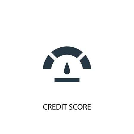 Credit score icon. Simple element illustration. Credit score concept symbol design. Can be used for webのイラスト素材