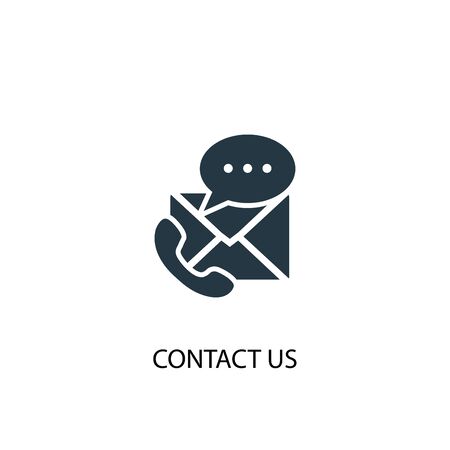 contact us icon. Simple element illustration. contact us concept symbol design. Can be used for webのイラスト素材