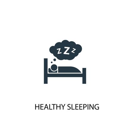 healthy sleeping icon. Simple element illustration. healthy sleeping concept symbol design. Can be used for web and mobile.のイラスト素材