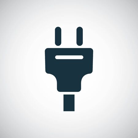 electrical plug icon simple flat element concept designのイラスト素材