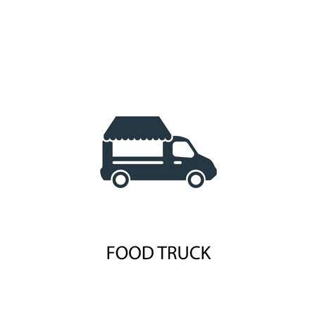 food truck icon. Simple element illustration. food truck concept symbol design. Can be used for webのイラスト素材