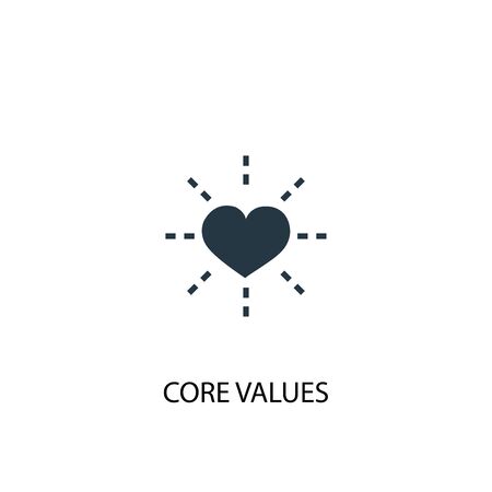 Core values icon. Simple element illustration. Core values concept symbol design. Can be used for web