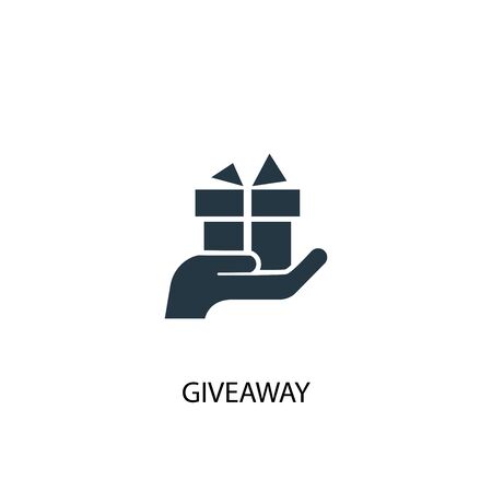 giveaway icon. Simple element illustration. giveaway concept symbol design. Can be used for webのイラスト素材
