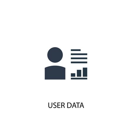 user data icon. Simple element illustration. user data concept symbol design. Can be used for web and mobile.のイラスト素材