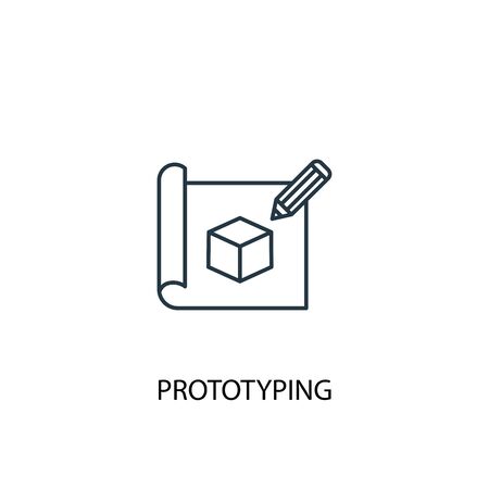 prototyping concept line icon. Simple element illustration. prototyping concept outline symbol design. Can be used for web and mobileのイラスト素材