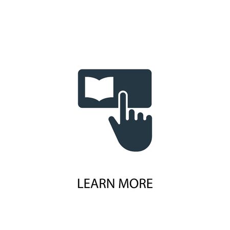 learn more icon. Simple element illustration. learn more concept symbol design. Can be used for webのイラスト素材